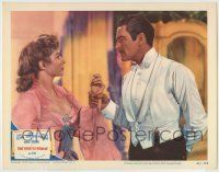 6r871 THAT FORSYTE WOMAN LC #5 '49 close up of Errol Flynn grabbing Greer Garson by the wrist!
