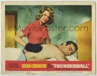 6r885 THUNDERBALL LC #3 '65 Sean Connery as James Bond gets a rubdown from sexy Molly Peters!