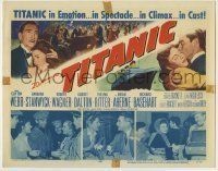 6r303 TITANIC TC '53 Clifton Webb & Barbara Stanwyck in the legendary cruise ship tragedy!