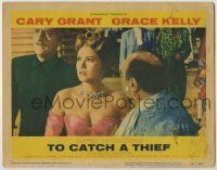 6r887 TO CATCH A THIEF LC #3 '55 close up of Grace Kelly with jewels & cool hair, Alfred Hitchcock