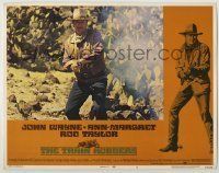 6r900 TRAIN ROBBERS LC #4 '73 great full-length image of cowboy John Wayne shooting revolver!