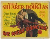6r331 WE WERE DANCING TC '42 great artwork of Melvin Douglas & Norma Shearer dancing close!