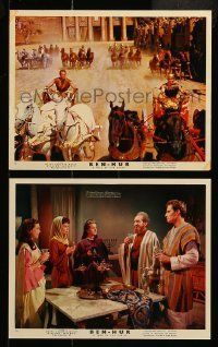 6s236 BEN-HUR 2 color 8x10 stills '60 Charlton Heston, William Wyler classic epic, chariot race!