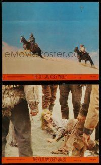 6s248 OUTLAW JOSEY WALES 2 8x10 mini LCs '76 Clint Eastwood on horseback, Sandra Locke in peril!