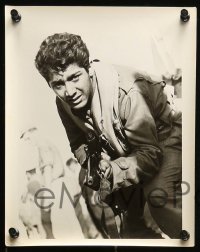 6s590 LONGEST DAY 7 8x10 stills '62 all are close-ups of Paul Anka w/weapons, one a smiling candid!