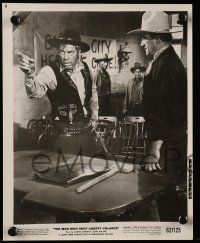 6s945 MAN WHO SHOT LIBERTY VALANCE 2 8x10 stills '62 western cowboy John Wayne w/Lee Marvin!