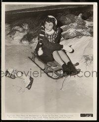 6s946 MARY MARTIN 2 8x10 stills '40 Rhythm on the River, screaming in scene and on sled!
