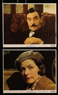 6s141 MURDER ON THE ORIENT EXPRESS 7 8x10 mini LCs '74 Agatha Christie, Albert Finney as Poirot!