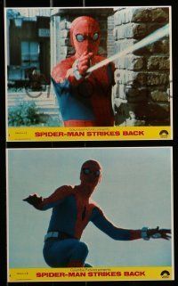 6s104 SPIDER-MAN STRIKES BACK 8 8x10 mini LCs '78 Marvel Comics, Spidey's greatest challenge!