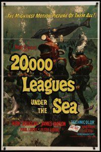 6t013 20,000 LEAGUES UNDER THE SEA 1sh R71 Jules Verne classic, wonderful art of deep sea divers!