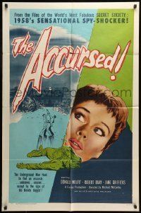 6t017 ACCURSED 1sh '58 from the files of the world's most fabulous secret society!