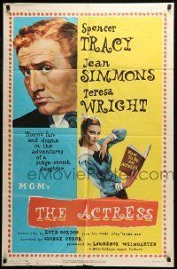 6t020 ACTRESS 1sh '53 George Cukor, Jean Simmons, Spencer Tracy!