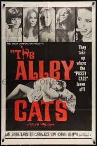 6t035 ALLEY CATS 1sh '68 Anne Arthur, Radley Metzger directed sex & violence!
