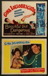 6w052 BEAUTIFUL BUT DANGEROUS 8 LCs '57 great images of super sexy Gina Lollobrigida!