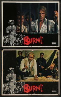 6w074 BURN 8 int'l LCs '70 Marlon Brando profiteers from war, directed by Gillo Pontecorvo!