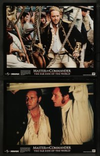 6w009 MASTER & COMMANDER 10 LCs '03 Russell Crowe, Paul Bettany, Peter Weir, Far Side of the World!