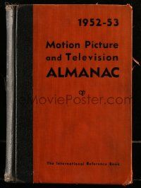 6x079 MOTION PICTURE & TELEVISION ALMANAC hardcover book '52-53 filled with information!