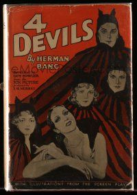 6x142 4 DEVILS hardcover book '28 illustrated movie edition of the F.W. Murnau/Janet Gaynor movie!