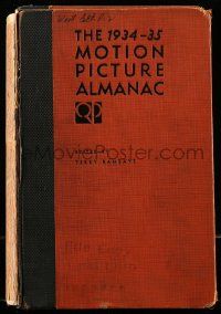 6x071 MOTION PICTURE ALMANAC hardcover book '34-35 loaded with great movie information!