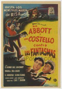 6x305 ABBOTT & COSTELLO MEET FRANKENSTEIN Spanish herald '50 Wolfman & Dracula after Bud & Lou!