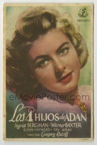 6x306 ADAM HAD FOUR SONS Spanish herald '46 completely different close up of sultry Ingrid Bergman!