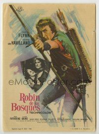6x310 ADVENTURES OF ROBIN HOOD Spanish herald R64 great MCP art of Errol Flynn as Robin Hood!