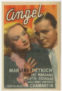 6x320 ANGEL Spanish herald '42 Marlene Dietrich & Herbert Marshall c/u, Ernst Lubitsch, Raphaelson