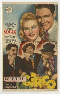 6x330 AT THE CIRCUS Spanish herald '45 Groucho, Chico & Harpo, Marx Brothers, different image!
