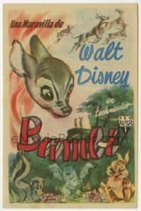 6x334 BAMBI Spanish herald '50 Disney cartoon classic, different art with Thumper & Flower!