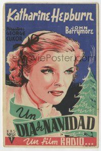 6x349 BILL OF DIVORCEMENT Spanish herald R1944 Jose Maria art of Katherine Hepburn in her first!