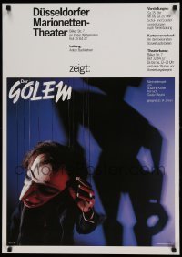 6y044 DER GOLEM stage play German '17 Dusseldorf, wild marionette and shadow by U. Otte!