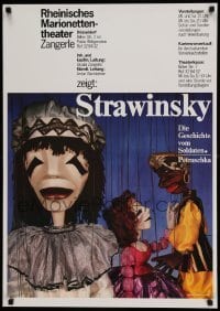 6y055 STRAWINSKY stage play German '10s two plays by Igor Strawinsky, cool artwork by U. Otte!