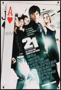 6z044 21 advance DS 1sh 2008 Jim Strugess, Kevin Spacey, Kate Bosworth, blackjack, gambling!