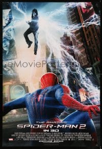 6z076 AMAZING SPIDER-MAN 2 int'l advance DS 1sh 2014 angry Electro above Andrew Garfield!