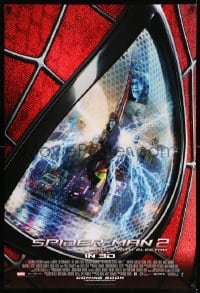 6z077 AMAZING SPIDER-MAN 2 int'l advance DS 1sh 2014 Garfield, Fights with Electro, close-up image!