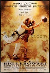 6z140 BIG LEBOWSKI 1sh 1998 Coen Bros cult classic, Jeff Bridges bowling w/Julianne Moore!