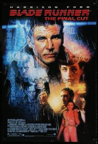 6z146 BLADE RUNNER DS 1sh R2007 Ridley Scott sci-fi classic, art of Harrison Ford by Drew Struzan!