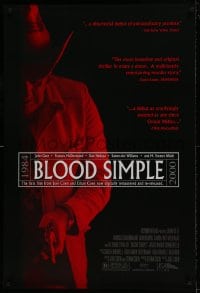 6z155 BLOOD SIMPLE DS 1sh R2000 Joel & Ethan Coen, Frances McDormand, cool film noir image!