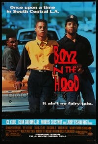 6z163 BOYZ N THE HOOD advance DS 1sh 1991 Cuba Gooding Jr., Ice Cube, directed by John Singleton!