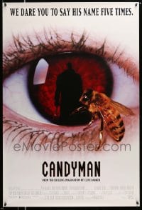6z174 CANDYMAN 1sh 1992 Clive Barker, creepy close-up image of bee in eyeball!
