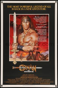6z218 CONAN THE DESTROYER 1sh 1984 Arnold Schwarzenegger is the most powerful legend of all!