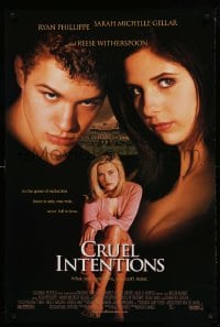 6z234 CRUEL INTENTIONS DS 1sh 1999 Sara Michelle Gellar, Ryan Phillippe, Reese Witherspoon!