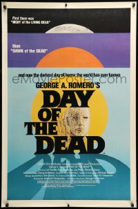 6z248 DAY OF THE DEAD 1sh 1985 George Romero's Night of the Living Dead zombie horror sequel!
