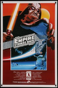 6z010 EMPIRE STRIKES BACK Kilian 1sh R1990 Darth Vader, Hoth, the Millennium Falcon by Larry Noble!
