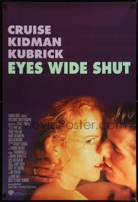 6z305 EYES WIDE SHUT 1sh 1999 Stanley Kubrick, romantic close-up of Tom Cruise & Nicole Kidman!