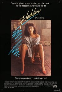 6z326 FLASHDANCE 1sh 1983 sexy dancer Jennifer Beals, take your passion and make it happen!