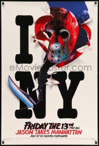 6z344 FRIDAY THE 13th PART VIII recalled teaser 1sh 1989 Jason Takes Manhattan, I love NY in July!