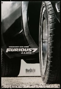 6z351 FURIOUS 7 teaser DS 1sh 2015 Jason Statham, Dwayne Johnson, Vin Diesel, close up image of car!