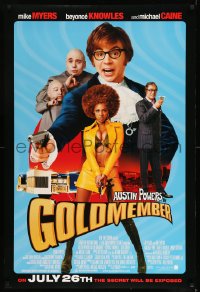 6z378 GOLDMEMBER advance DS 1sh 2002 Mike Myers as Austin Powers, Michael Caine, Beyonce Knowles!