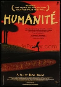 6z444 HUMANITE 1sh 1999 Bruno Dumont's L'Humanite, cool art by Lorenzo Mattotti!